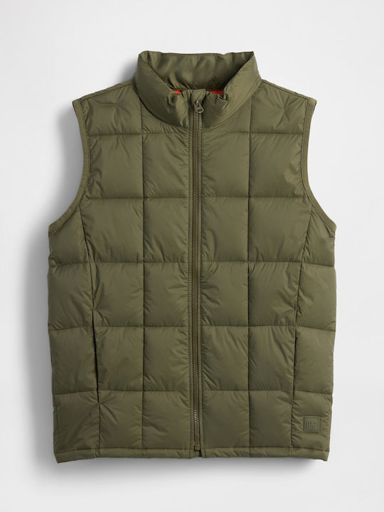 Kids' Casual Jacket Sleeveless Army Jacket Green