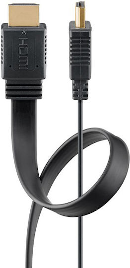 Goobay HDMI 2.1 Ultra High Speed 48Gbps 4K 120Hz HDR VRR Flat Cable HDMI male - HDMI male 3m Μαύρο