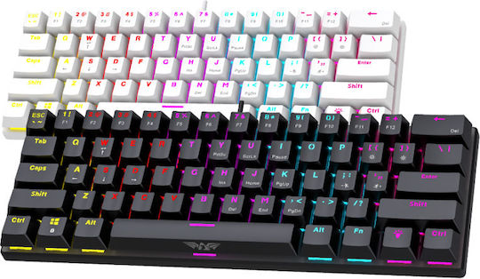 Armaggeddon MKA-1C Core Gaming Mechanische Tastatur 60% mit Benutzerdefiniert Blau Schaltern und RGB-Beleuchtung (Englisch US) Weiß