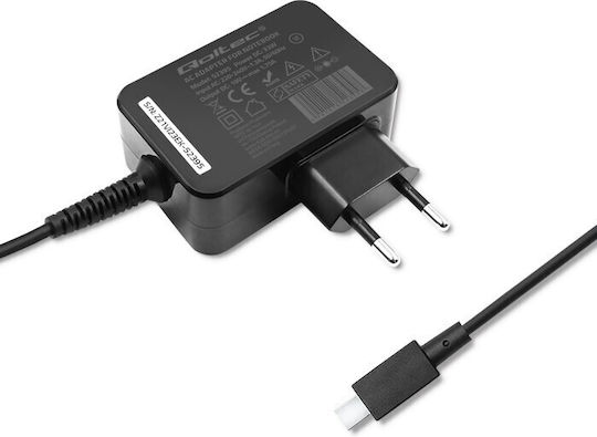 Qoltec Зарядно за лаптоп 33W 19V 1.75Спецификация за Asus с Отделяем Кабел за Захранване