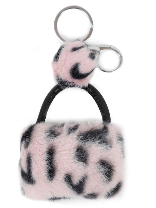 Μπρελόκ Bag Charm Ροζ Animal Print 81881