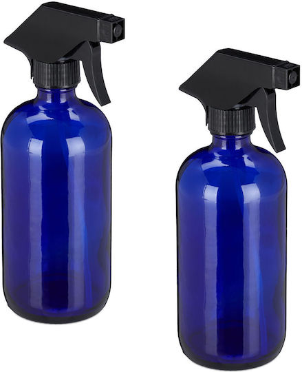 Set 2 Sticle de Pulverizare 500ml Albastre Relaxdays