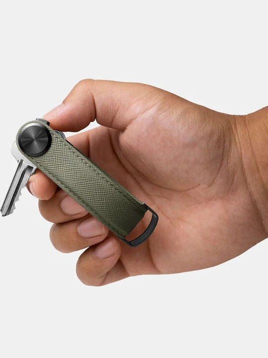 Orbitkey Key Organiser Pro Saffiano Leather Κλειδοθήκη Μπρελόκ Olive