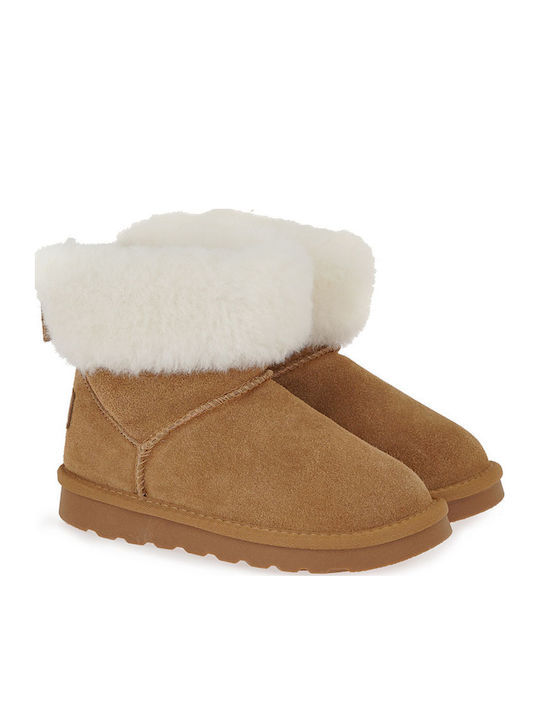 Wildleder Kinderstiefel Tabac Braun