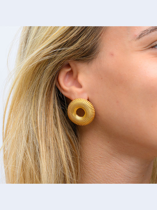 Philio Earrings Titanium Gold Plated