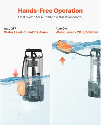 Vevor Pump Single-phase Pump Waste Water / Sewage 0.94hp QSWNBBXG2000JP0ZJ001V2