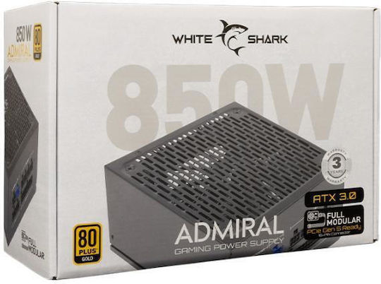 White Shark 850W Black Computer Power Supply Full Modular 80 Plus Gold (GPSU-850W)