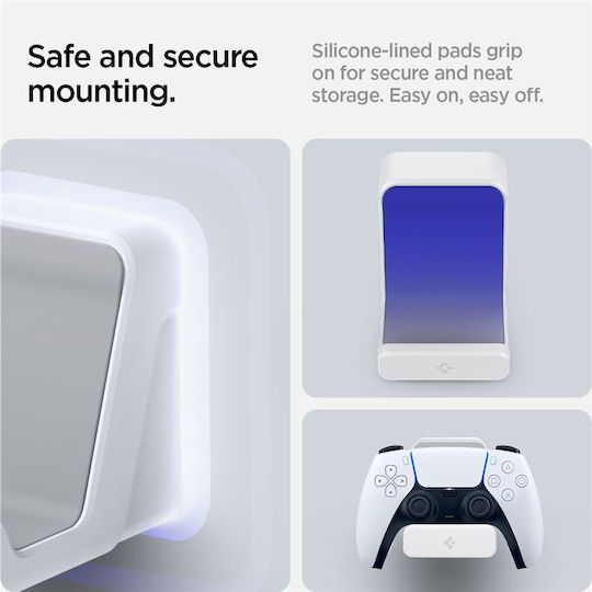 Поставка За Стена Spigen Mount 2 Броя Бял Playstation Xbox Nintendo Switch Pro Контролери
