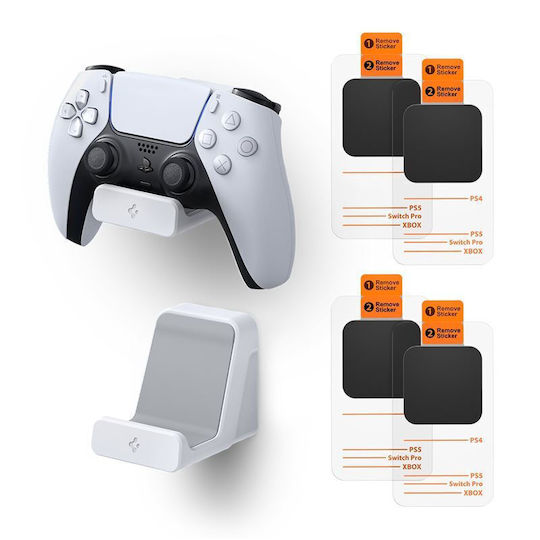 Поставка За Стена Spigen Mount 2 Броя Бял Playstation Xbox Nintendo Switch Pro Контролери