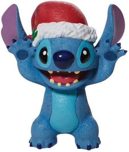Figurină Decorativă Stitch Cu Pălărie De Moș Crăciun 8 Cm