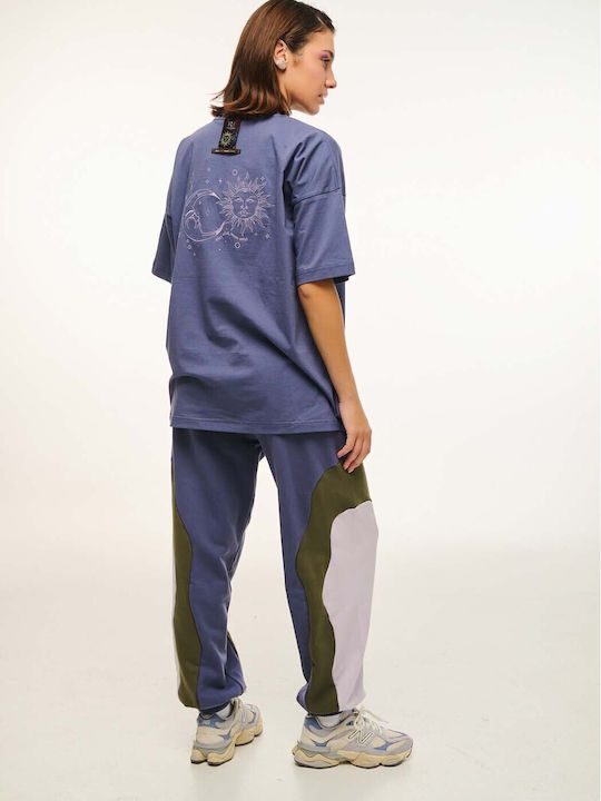 Soluna Vienna Women's Blouse Cotton Short Sleeve Blue