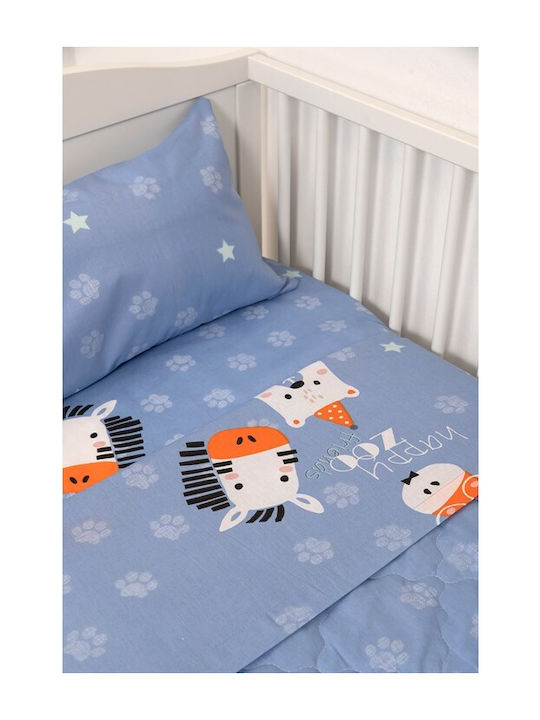 Naf Naf Little Zoo 301 Blue Κουβερλί Κουβερλί Σετ