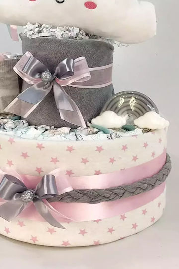 Dama Koupa Handmade Diaper Cake pentru Fetiță