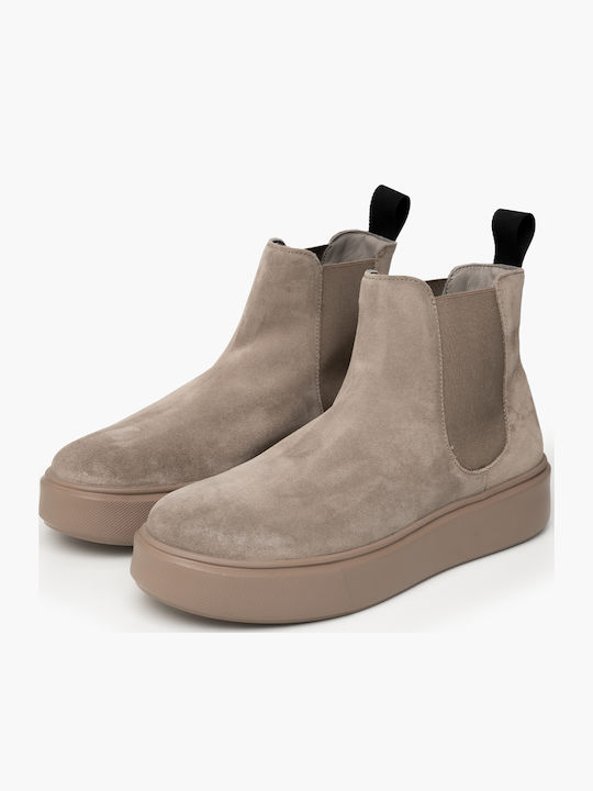 Leather Women's Ankle Boots Brown