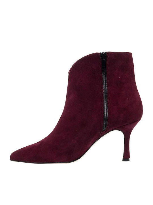 Ghete Dama Din Catifea Burgundy