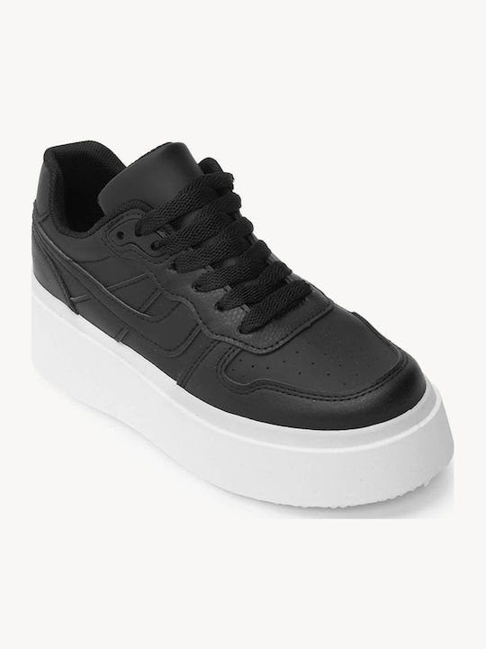 Μαύρα Sneakers Παχιά Σόλα