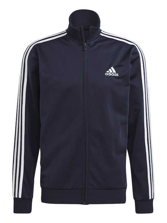 Primegreen Essentials 3-Stripes Σετ Φόρμας Γυαλιστερό με Λάστιχο Legend Ink / White