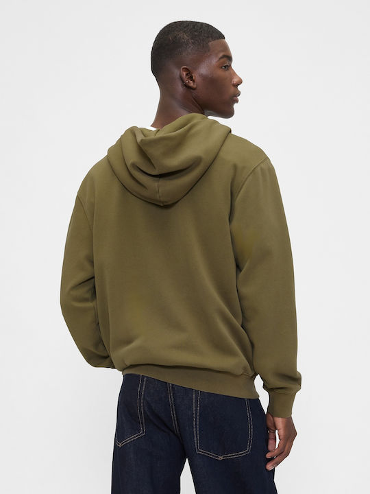 Arch Logo Sweatshirt with Hood Dark Olive