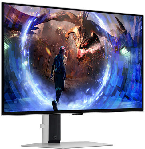 Samsung Odyssey G60SF OLED HDR Gaming Монитор 27" QHD 2560x1440 500Hz с Време на Реакция 0.03ms GTG Сребрист