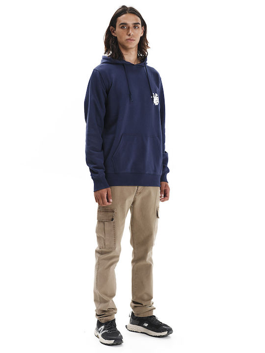 Sweatshirt mit Kapuze Navy Blau