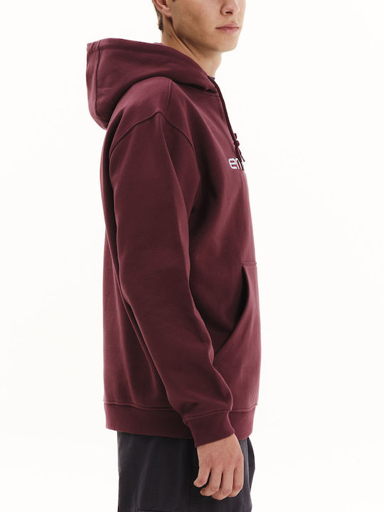 Sweatshirt With Hood Burgundy