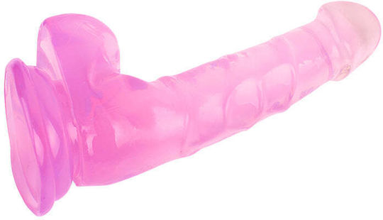 Chisa Novelties Ρεαλιστικό Dildo με Όρχεις και Βεντούζα Ροζ