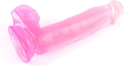 Chisa Novelties Ρεαλιστικό Dildo με Όρχεις και Βεντούζα Ροζ