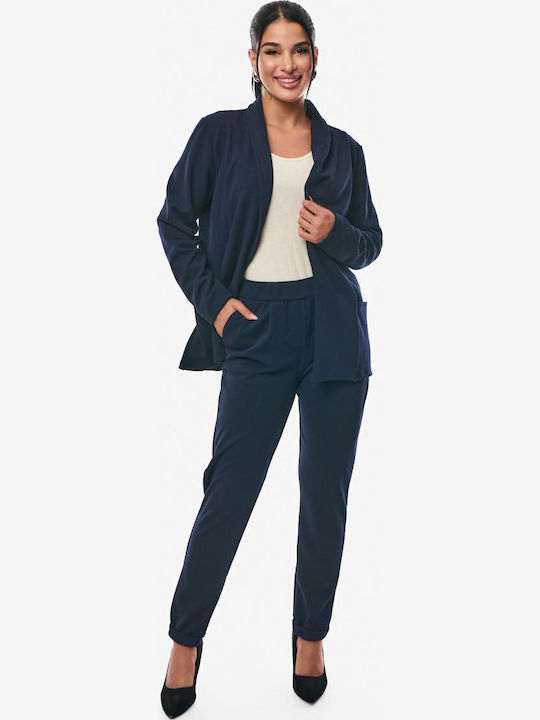 Women's Blue Set with Pants in Relaxed Fit