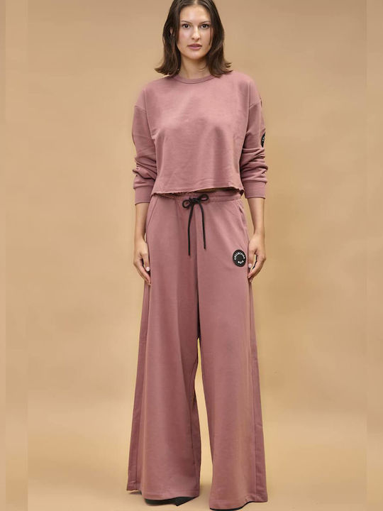Women's Fabric Trousers Noir, Pink