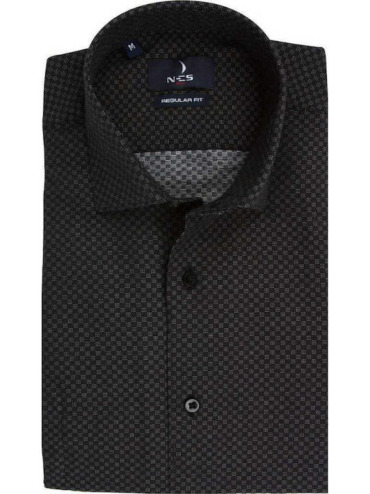 Langärmlig Jeans Hemd Black With Grey