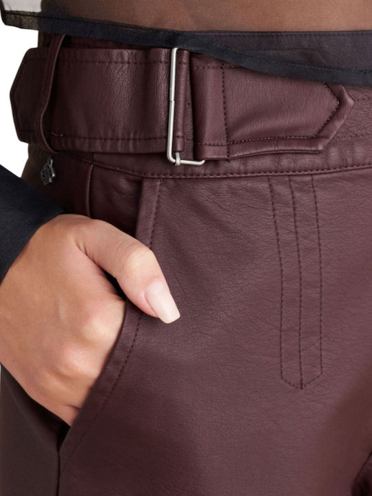 Damen Stoff Hose Oxblood