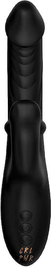 Smd Hard Rock Rabbit Clitoral Stimulation G Spot Vibrator 2-in-1 Double Vibrator 10 Vibrating Modes Black