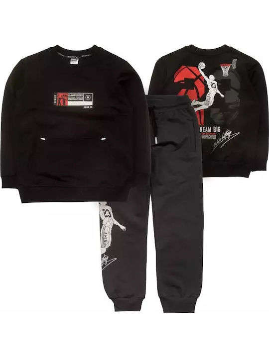 Kids Sweatpants Set Black 2pcs