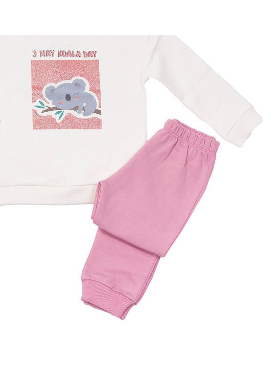 Kids Sweatpants Set White 2pcs