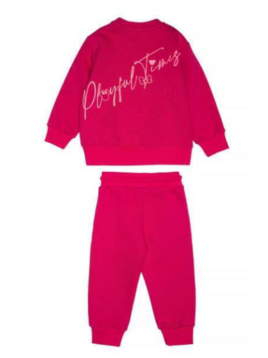 Kids Sweatpants Set Fuchsia 2pcs