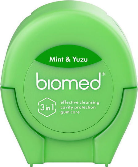 Biomed Waxed Dental Floss With Mint Flavor 50m
