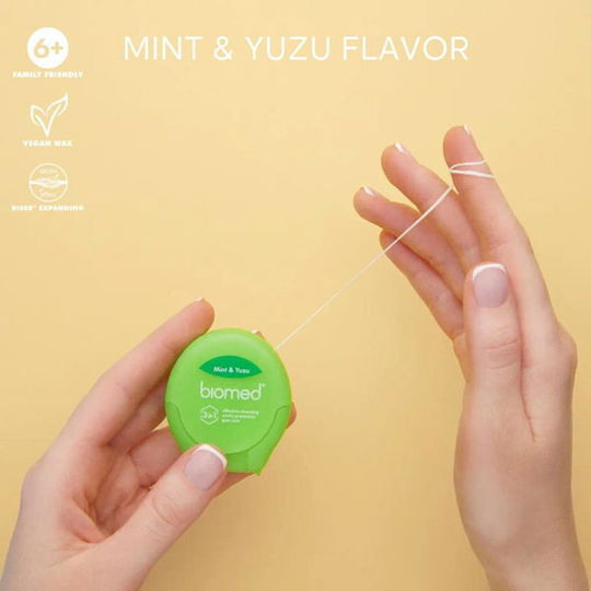 Biomed Waxed Dental Floss With Mint Flavor 50m