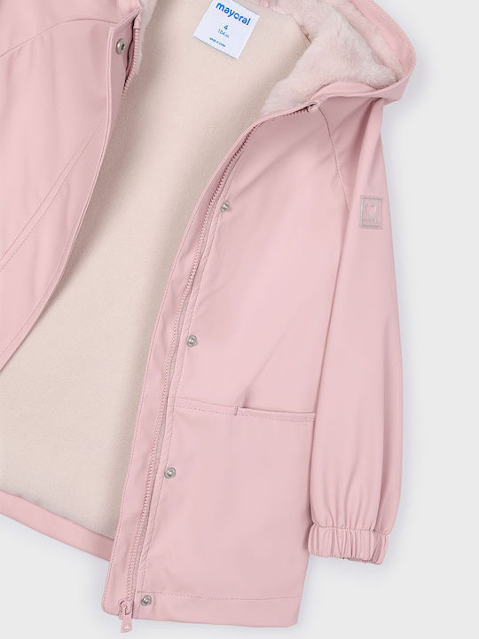 Kids Parka with Hood Pink