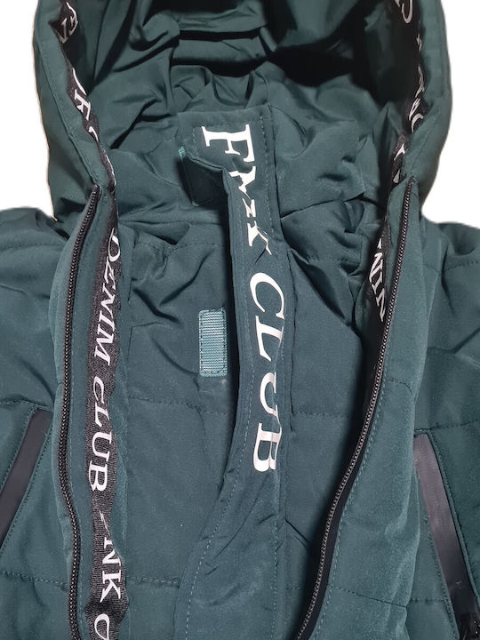 Kids' Casual Jacket Short with Hood Green