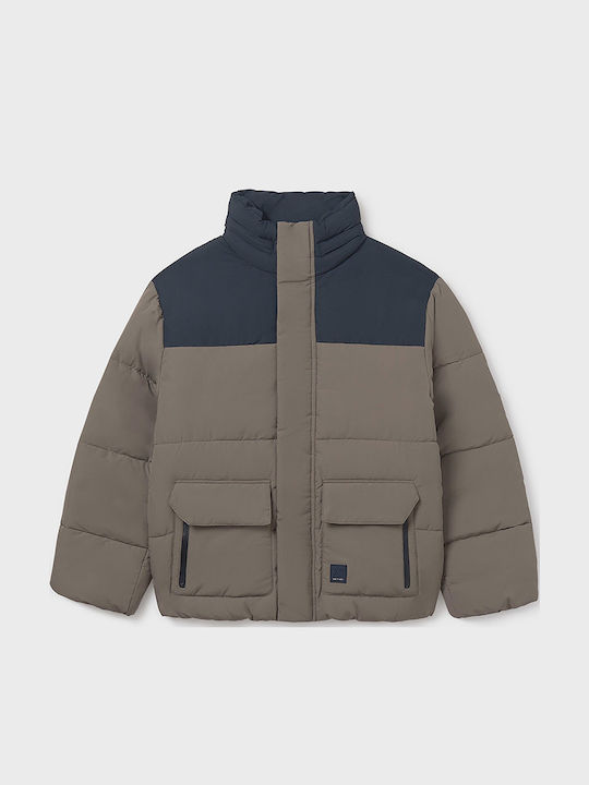 Kinder Freizeitjacke Kurz mit Kapuze Stone-blue