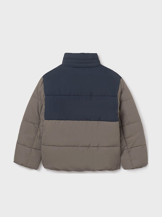 Kinder Freizeitjacke Kurz mit Kapuze Stone-blue