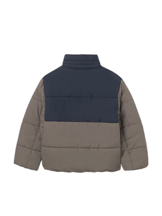 Kinder Freizeitjacke Kurz mit Kapuze Stone-blue