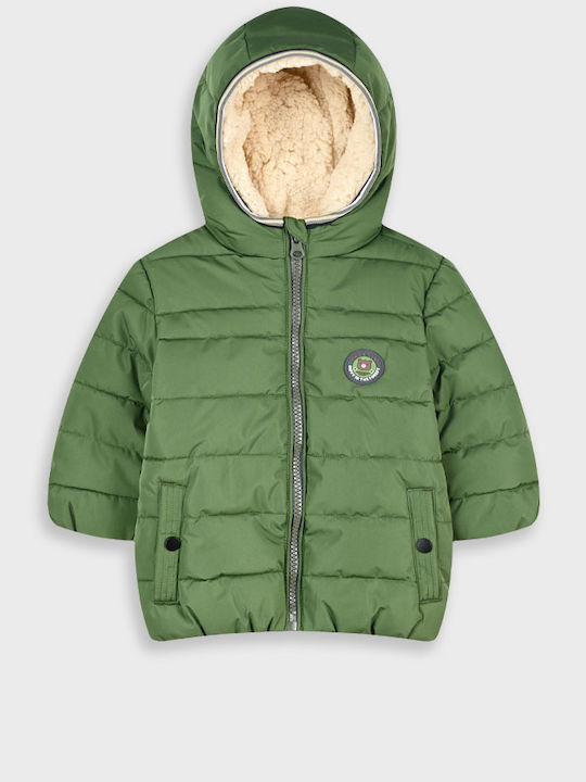 Kinder Freizeitjacke mit Kapuze Khaki
