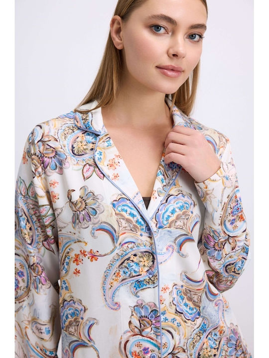 GoldenBay Winter Women's Pyjama Set Light Blue