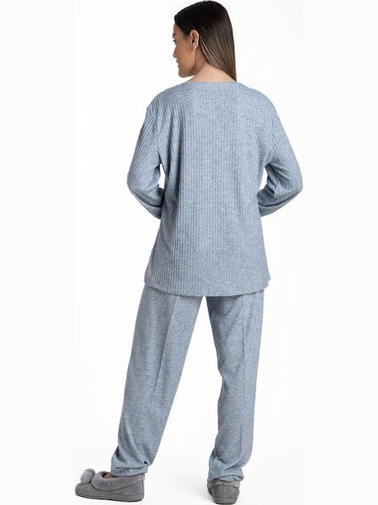 Relax Lingerie Winter Women's Pyjama Set Sky Blue