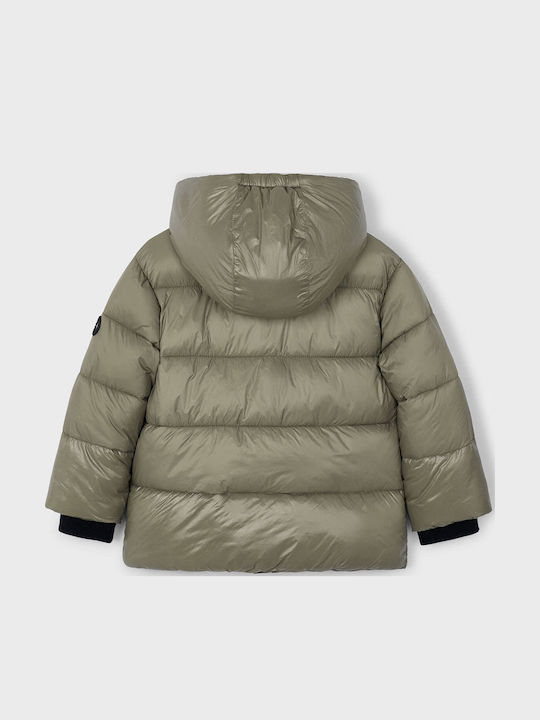 Kids' Casual Jacket Short with Hood Brown