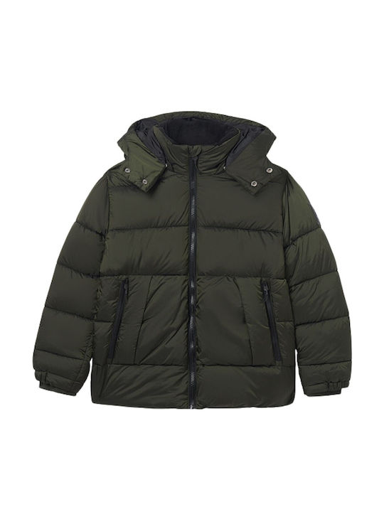 Kinder Freizeitjacke Kurz mit Kapuze Dark Olive