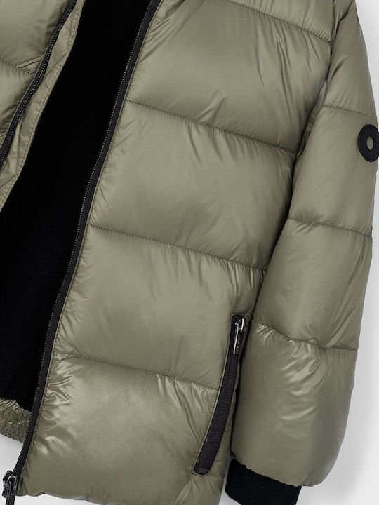 Kids' Casual Jacket Short with Hood Brown