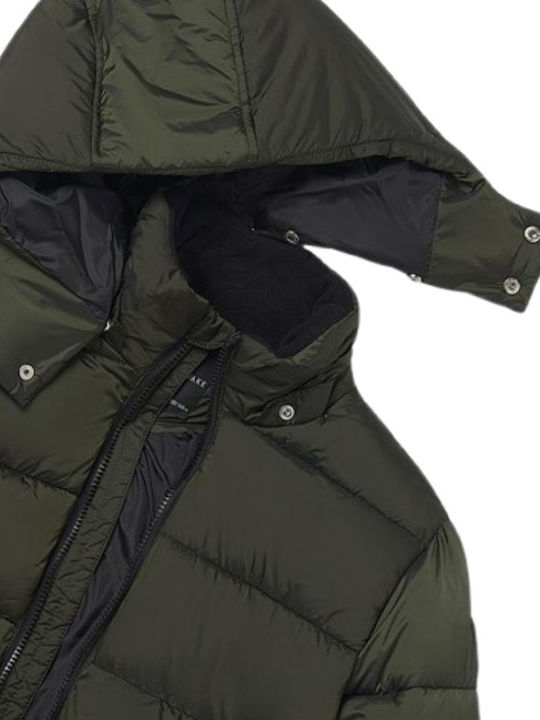 Kinder Freizeitjacke Kurz mit Kapuze Dark Olive