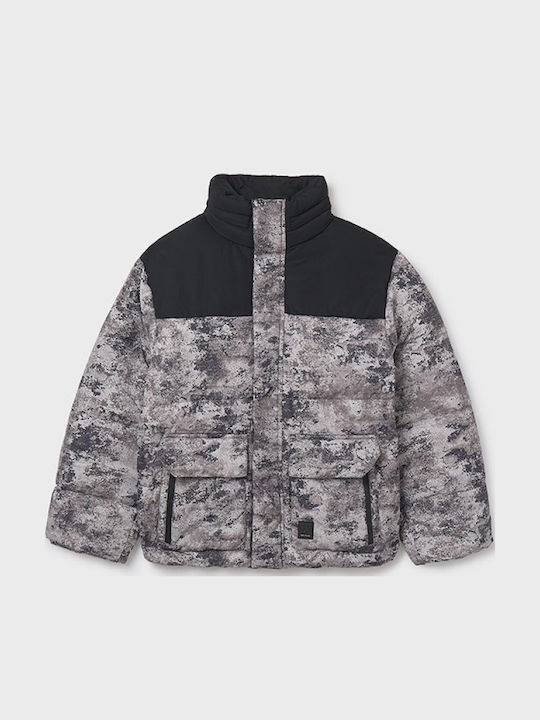Kids Casual Long Jacket with Hood Beige